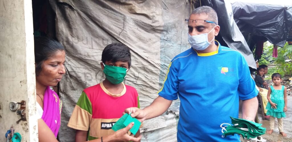 Mask Distribution conducted on 30th August 2020 for Slum Children's of Navi Mumbai.