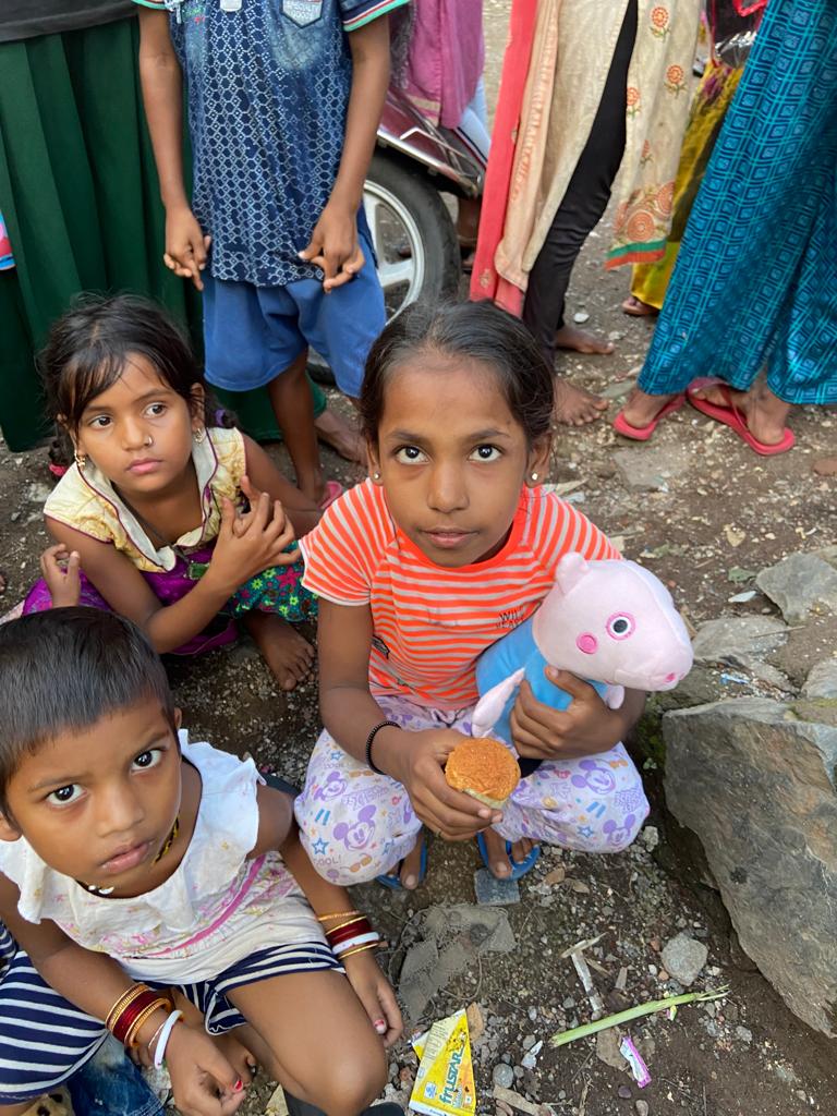 Welfare Activity conducted for Slum children of Koperkhairane- Toys Distribution