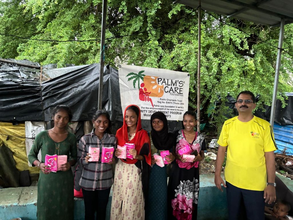 Sanitary Pad Distribution Event conducted on 24August 2024 for Slum Ladies and girls.
