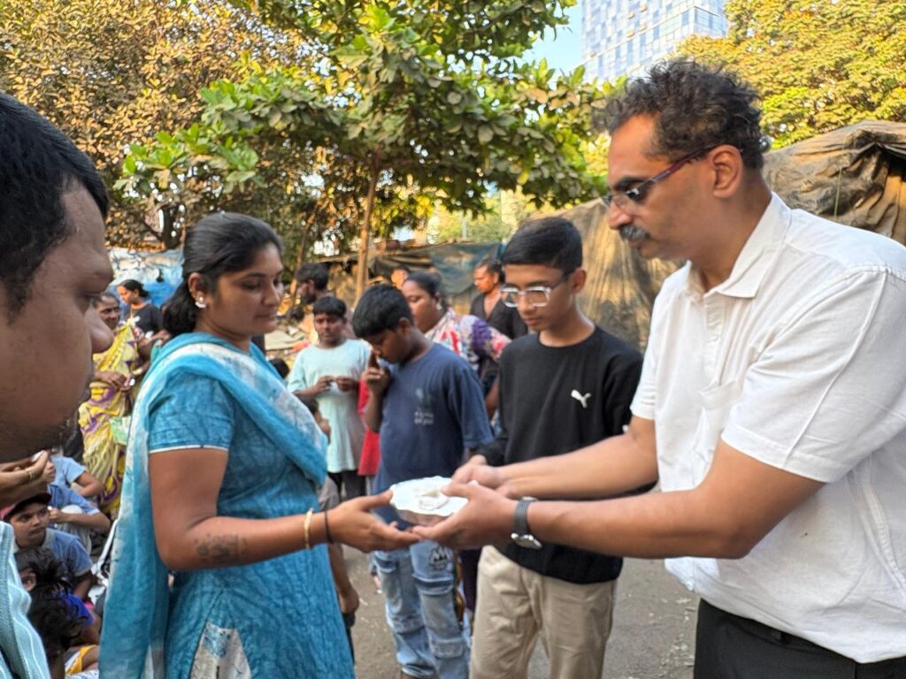 Distribution of Chicken Biryani to 150 Slum Children at APMC Market, Vashi, Navi Mumbai 4 April 2026