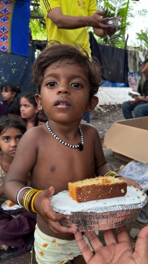 Feeding program conducted on 19 Aug 2026 distributed Rava cake and Chicken Biryani for 120 children